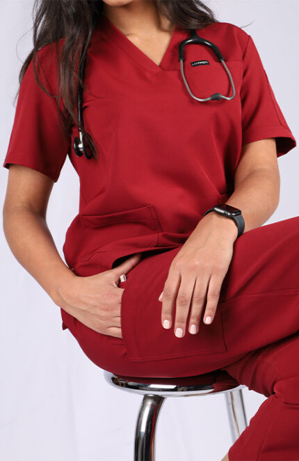 Pantalon Rouge Bordeaux